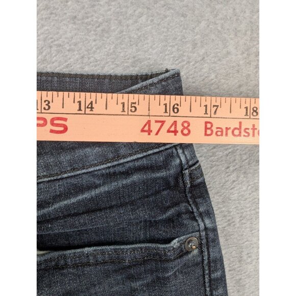 American Eagle Jeans Mens Size 32x34 Blue Original Straight Faded Whiskers Y2K - Picture 4 of 14